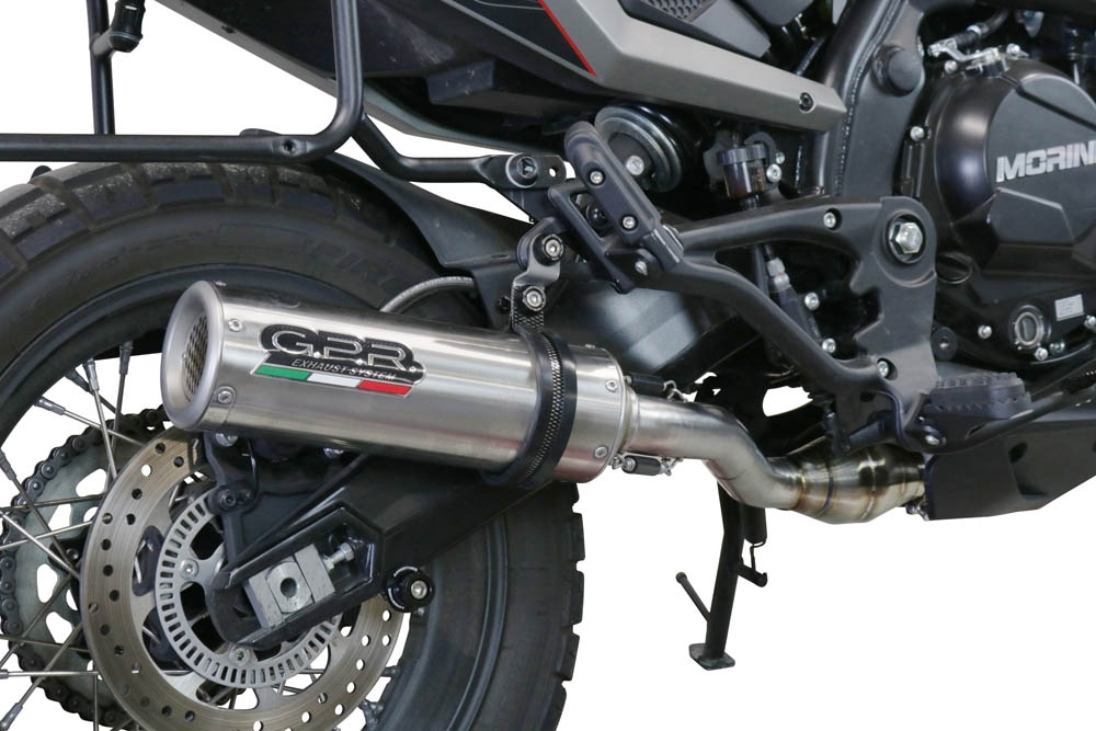 Pot echappement compatible avec Moto Morini X-CAPE 650 2021-2024, M3 Inox , Système demi complet homologué,pas légal pour les marchés européens, y compris db killer amovible 