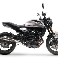 Pot echappement compatible avec Moto Morini Seiemmezzo Scr 2022-2024, Deeptone Inox, Système demi complet homologué,pas légal pour les marchés européens, y compris db killer amovible 