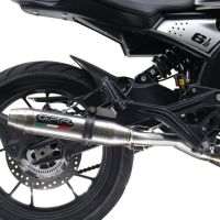 Pot echappement compatible avec Moto Morini Seiemmezzo Scr 2022-2024, Deeptone Inox, Système demi complet homologué,pas légal pour les marchés européens, y compris db killer amovible 