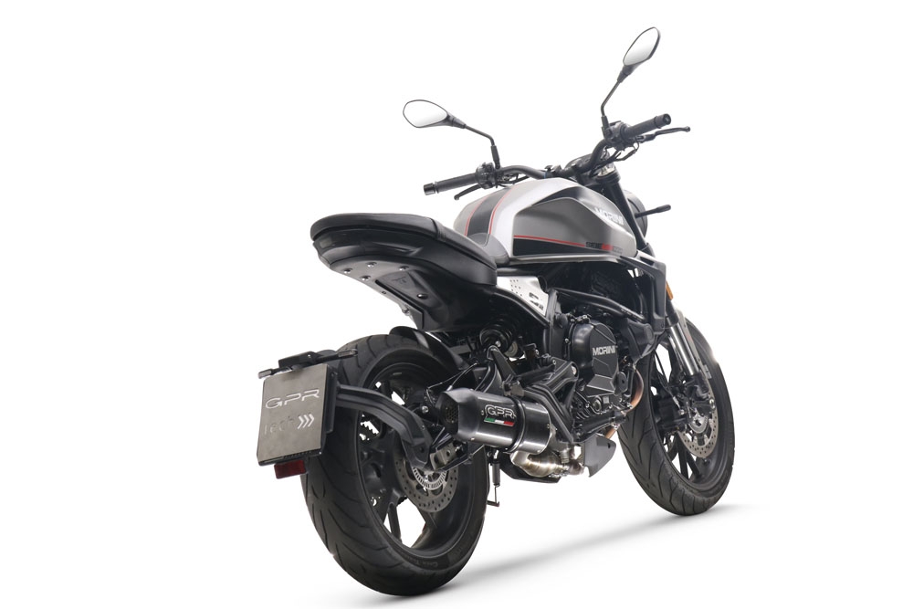 Pot echappement compatible avec Moto Morini Seiemmezzo Scr 2022-2024, Furore Evo4 Nero, Système demi complet homologué,pas légal pour les marchés européens, y compris db killer amovible 