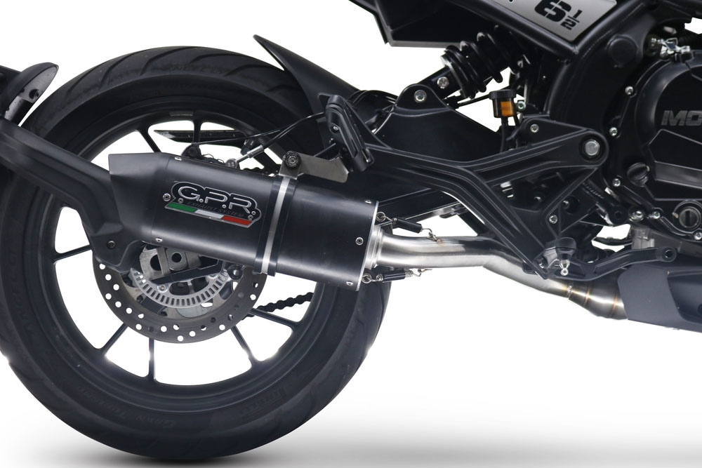 Pot echappement compatible avec Moto Morini Seiemmezzo Scr 2022-2024, Furore Evo4 Nero, Système demi complet homologué,pas légal pour les marchés européens, y compris db killer amovible 