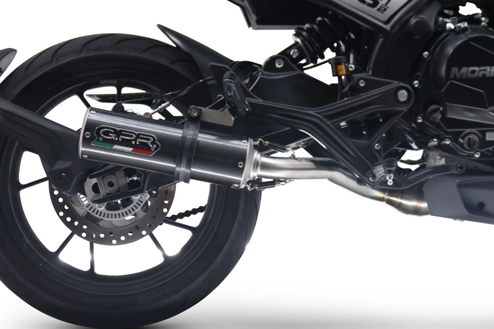 Pot echappement compatible avec Moto Morini Seiemmezzo Scr 2022-2024, M3 Poppy , Système demi complet homologué,pas légal pour les marchés européens, y compris db killer amovible 