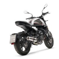 Pot echappement compatible avec Moto Morini Seiemmezzo Str 2022-2024, M3 Inox , Système demi complet homologué,pas légal pour les marchés européens, y compris db killer amovible 