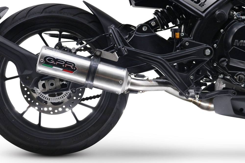 Pot echappement compatible avec Moto Morini Seiemmezzo Str 2022-2024, M3 Inox , Système demi complet homologué,pas légal pour les marchés européens, y compris db killer amovible 