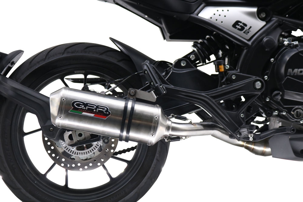 Pot echappement compatible avec Moto Morini Seiemmezzo Str 2022-2024, Satinox , Système demi complet homologué,pas légal pour les marchés européens, y compris db killer amovible 