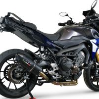 Pot echappement compatible avec Yamaha Mt-09 Tracer 900 2017-2020, Furore Evo4 Nero, Pot échappement complet, non légal pour les pays de l'UE, avec db killer amovible 