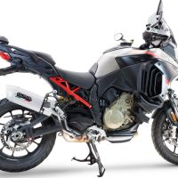 Pot echappement compatible avec Ducati Multistrada V4 Grand Tour 2024-2025, Albus Evo4, Échappement légal, homologué,silencieux avec db killer amovible et tuyau de liaison spécifique 