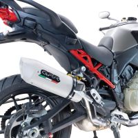 Pot echappement compatible avec Ducati Multistrada V4 Grand Tour 2024-2025, Albus Evo4, Échappement légal, homologué,silencieux avec db killer amovible et tuyau de liaison spécifique 