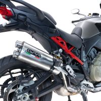 Pot echappement compatible avec Ducati Multistrada V4 Rally 2023-2024, Dual Inox, Échappement légal, homologué,silencieux avec db killer amovible et tuyau de liaison spécifique 