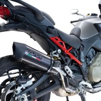 Pot echappement compatible avec Ducati Multistrada V4 Grand Tour 2024-2025, Furore Evo4 Poppy, Échappement légal, homologué,silencieux avec db killer amovible et tuyau de liaison spécifique 