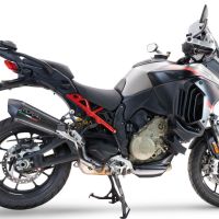 GPR exhaust compatible with  Ducati Multistrada V4 S 2022-2024, New Grand Prix Evo Poppy, Slip-on exhaust including removable db killer and link pipe, EPA-compliant 