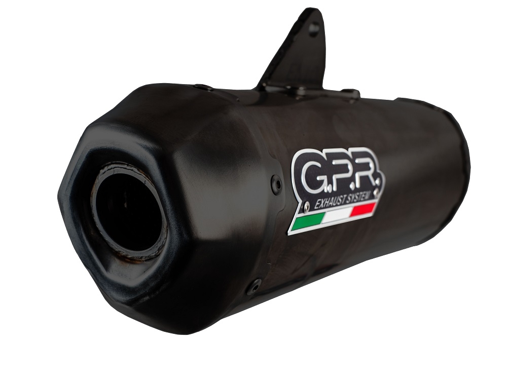 Pot echappement compatible avec Zontes M 125 2022-2024, Pentaroad Black, Pot échappement complet, non légal pour les pays de l'UE, avec db killer amovible 