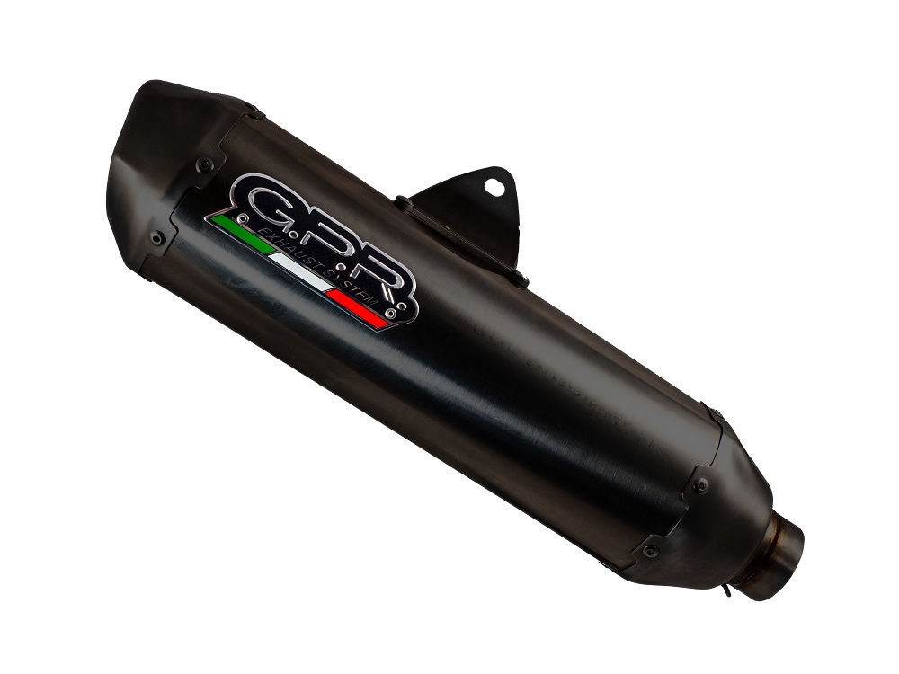 Pot echappement compatible avec Zontes M 125 2022-2024, Pentaroad Black, Pot échappement complet, non légal pour les pays de l'UE, avec db killer amovible 