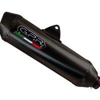 Pot echappement compatible avec Zontes M 125 2022-2024, Pentaroad Black, Pot échappement complet, non légal pour les pays de l'UE, avec db killer amovible 