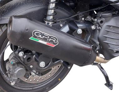 Pot echappement compatible avec Bmw C 400 X -GT 2019-2020, Pentaroad Black, Pot Echappement homologué pour les marchés non européens 