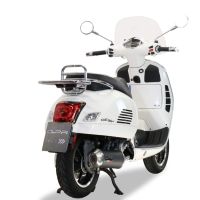 Pot echappement compatible avec Piaggio Vespa 125 Gts-Gtv-Super 2006-2016, Evo4 Road, Homologué et légal, système d'échappement complet, avec db killer amovible 