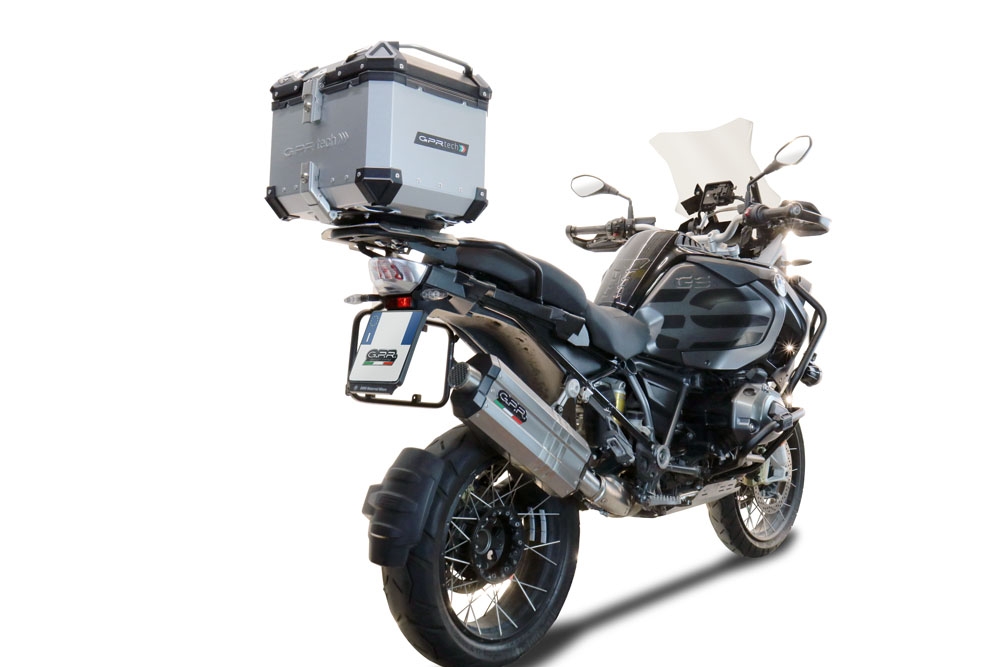 Top case GPR TECH compatible with  Bmw R 1250 Gs Adventure 2019/2020 e4 GPR TECH Top case in aluminum, silver color with specific plate included Capacity 45 LT.