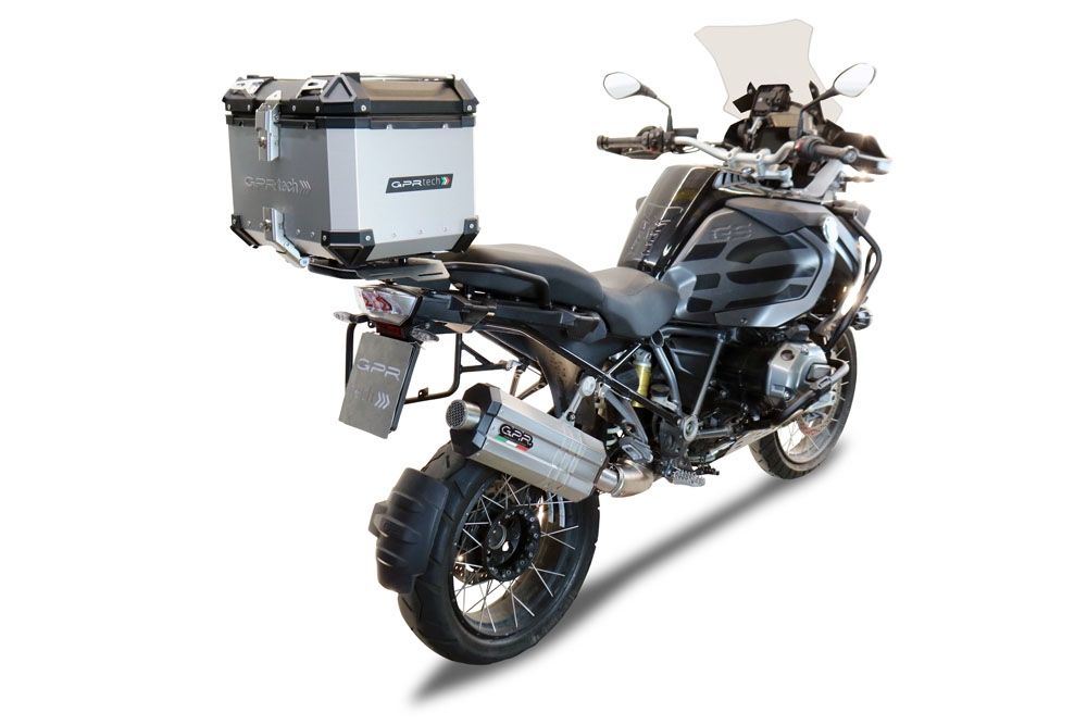 Top case GPR TECH compatible with  Bmw R 1250 Gs Adventure 2019/2020 e4 GPR TECH Top case in aluminum, silver color with specific plate included Capacity 45 LT.