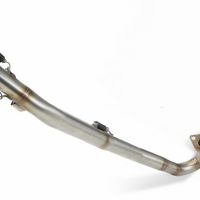 Pot echappement compatible avec Kawasaki KLX 110 / 110 L 2003-2025, Deeptone Inox, Pot d'échappement complet racing, compris de collecteur et db killer amovible, sans homologation 