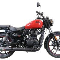Pot echappement compatible avec Royal Enfield Meteor 350 2021-2023, Deeptone Nero, Pot Echappement homologué pour les marchés non européens 