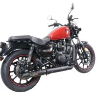 Pot echappement compatible avec Royal Enfield Meteor 350 2021-2023, Deeptone Nero, Pot Echappement homologué pour les marchés non européens 