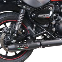 Pot echappement compatible avec Royal Enfield Meteor 350 2021-2023, Deeptone Nero, Pot Echappement homologué pour les marchés non européens 