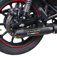 Pot echappement compatible avec Royal Enfield Meteor 350 2021-2023, Deeptone Nero, Pot Echappement homologué pour les marchés non européens 