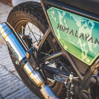 Pot echappement compatible avec Royal Enfield Himalayan 410 2021-2024, Deeptone Inox, Pot échappement racing, avec les tuyaux de liaison, article sans homologation 