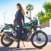 Pot echappement compatible avec Royal Enfield Himalayan 410 2021-2024, Furore Nero, Echappement homologué avec Tube connextion racing 