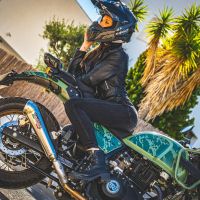 Pot echappement compatible avec Royal Enfield Himalayan 410 Diam.36mm 2017-2020, Powercone Evo, Système complet homologué pour les marchés non européens 
