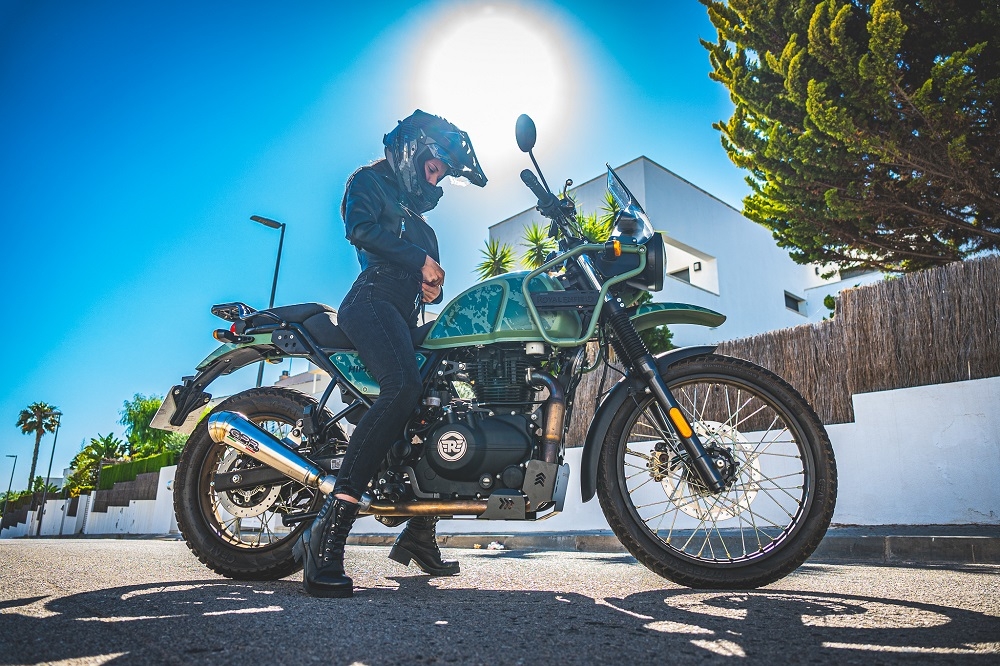 Pot echappement compatible avec Royal Enfield Himalayan 410 Diam.36mm 2017-2020, Powercone Evo, Système complet homologué pour les marchés non européens 