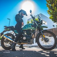 Pot echappement compatible avec Royal Enfield Himalayan 410 Diam.36mm 2017-2020, Powercone Evo, Système complet homologué pour les marchés non européens 