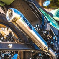 Pot echappement compatible avec Royal Enfield Himalayan 410 Diam.36mm 2017-2020, Powercone Evo, Système complet homologué pour les marchés non européens 