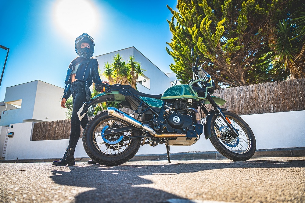 Pot echappement compatible avec Royal Enfield Himalayan 410 Diam.36mm 2017-2020, Powercone Evo, Système complet homologué pour les marchés non européens 