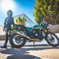 Pot echappement compatible avec Royal Enfield Himalayan 410 Diam.36mm 2017-2020, Powercone Evo, Système complet homologué pour les marchés non européens 