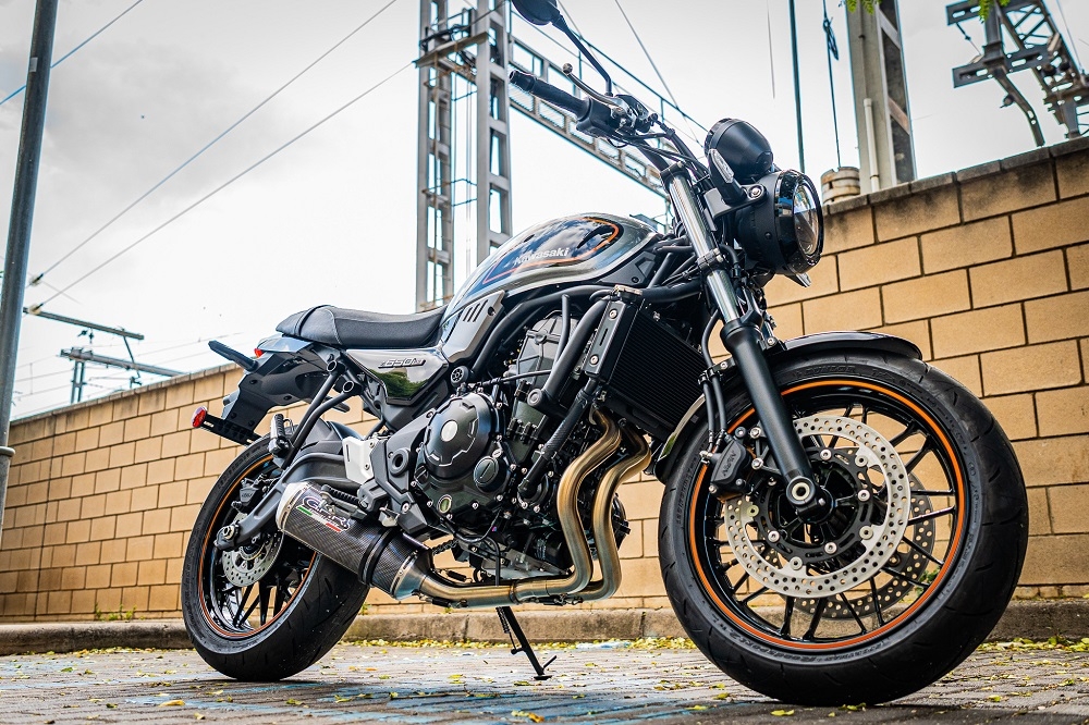 GPR exhaust compatible with  Kawasaki Z650RS 2021-2023, Satinox Poppy , Full system including silencer approved for noise,db killer and catalyst, EPA-compliant compliant for inspection 