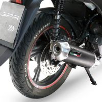 Pot echappement compatible avec Honda SH 125 2020-2023, Pentascooter, Pot échappement complet, non légal pour les pays de l'UE, avec db killer amovible 