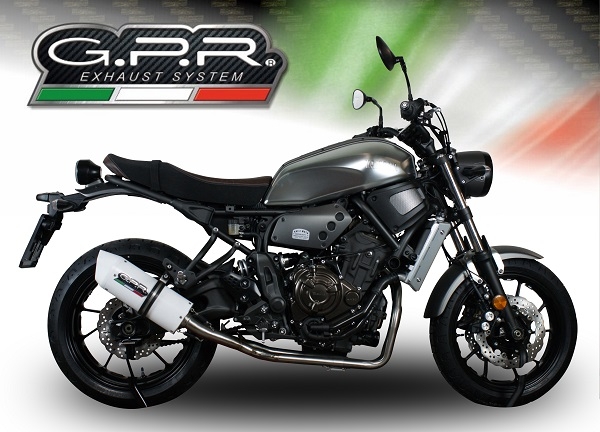 Pot echappement compatible avec Yamaha Xsr 700 2017-2020, Albus Evo4, Pot échappement complet, non légal pour les pays de l'UE, avec db killer amovible 