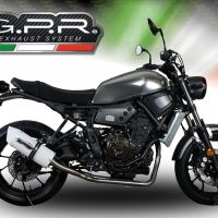 Pot echappement compatible avec Yamaha Xsr 700 2017-2020, Albus Evo4, Pot échappement complet, non légal pour les pays de l'UE, avec db killer amovible 