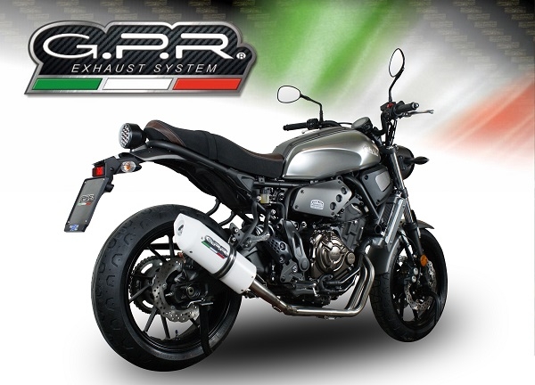 Pot echappement compatible avec Yamaha Xsr 700 2017-2020, Albus Evo4, Pot échappement complet, non légal pour les pays de l'UE, avec db killer amovible 
