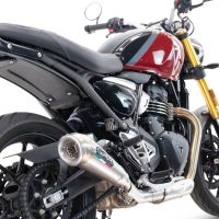 Pot echappement compatible avec Triumph Speed 400 2023-2025, Powercone Evo, Échappement légal, homologué,silencieux avec db killer amovible et tuyau de liaison spécifique 