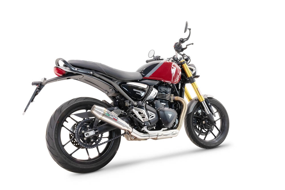 Pot echappement compatible avec Triumph Speed 400 2023-2025, Ultracone, Échappement légal, homologué,silencieux avec db killer amovible et tuyau de liaison spécifique 