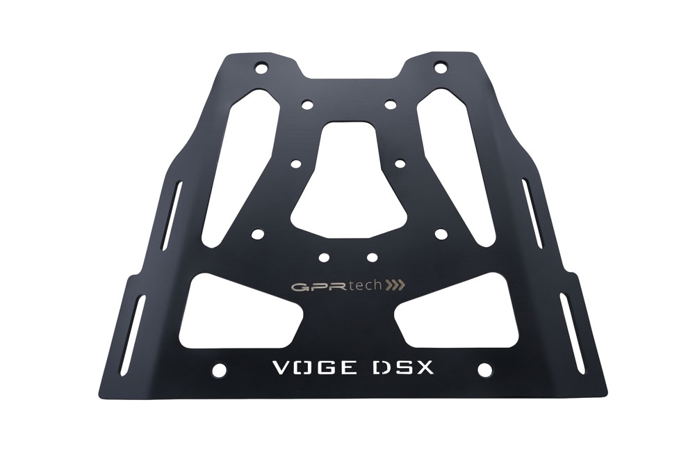 GPR TECH compatible with  Voge 525DSX 2023/2025 e5 GPR TECH Specific fitting plate Top Case ALPITECH 55 LT compatible with original luggage rack,stainless steel made with 4 anchor points
