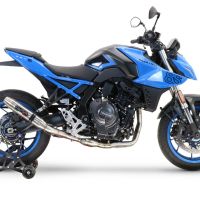 Pot echappement compatible avec Suzuki Gsx-8S 2022-2024, Deeptone Inox, Pot échappement complet, non légal pour les pays de l'UE, avec db killer amovible 