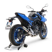 Pot echappement compatible avec Suzuki Gsx-8S 2022-2024, Deeptone Inox, Pot échappement complet, non légal pour les pays de l'UE, avec db killer amovible 