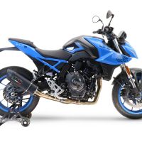 Pot echappement compatible avec Suzuki Gsx-8R 2022-2024, Furore Nero, Pot échappement complet, non légal pour les pays de l'UE, avec db killer amovible 