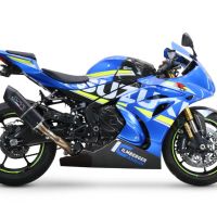 Pot echappement compatible avec Suzuki Gsx-R 1000 - 1000 R 2021-2025, Furore Nero, Pot échappement racing, avec les tuyaux de liaison, article sans homologation 