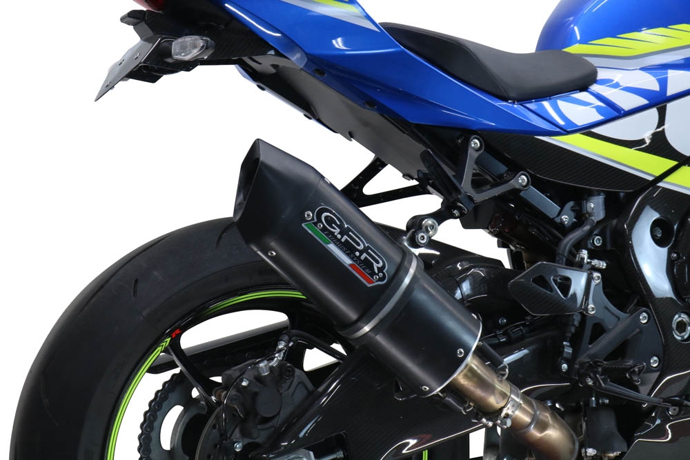Pot echappement compatible avec Suzuki Gsx-R 1000 - 1000 R 2021-2025, Furore Nero, Pot échappement racing, avec les tuyaux de liaison, article sans homologation 