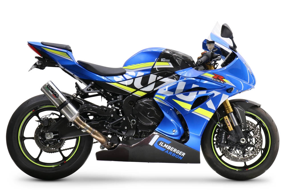 Pot echappement compatible avec Suzuki Gsx-R 1000 - 1000 R 2021-2025, M3 Inox , Pot échappement racing, avec les tuyaux de liaison, article sans homologation 