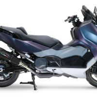 GPR exhaust compatible with  Sym Maxsym TL 508 2021-2024, New Grand Prix Evo Black Titanium, Slip-on exhaust including removable db killer and link pipe, EPA-compliant 